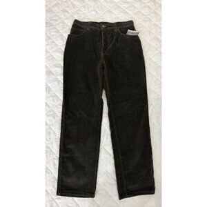 Faded Glory Stretch Corduroy Pants Women’s 10 Petite Pirate Green NWT